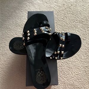 Vince Camuto Black Studded Sandals